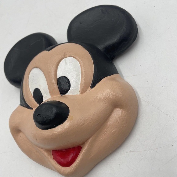 Vintage MICKEY MOUSE Head Mold 3D Disney Painted Face Wall Hanging - Picture 4 of 7
